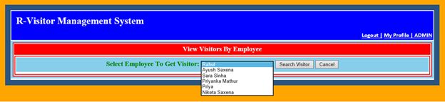 View visitors By Employee